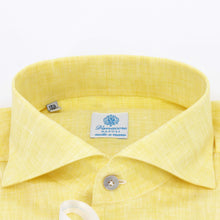 Load image into Gallery viewer, Yellow Linen One Piece Collar Shirt